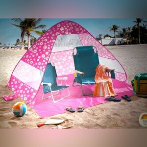 C&C California Pink Floral Pop-Up Tent
